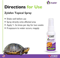 Zymox Zylafen Topical Spray for Reptiles, 2 oz. – Supports Healthy, Complete Shedding for Lizards, Snakes, Turtles & Frogs – Soothes Irritated Skin: Abrasions, Wounds, & Abnormal Shedding