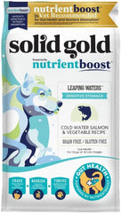 Solid Gold Salmon Dog Food for Sensitive Stomachs – Grain Free & Gluten Free Kibble w/Probiotics to Support Gut Health & Digestion - Sensitive Stomach Dog Food for All Ages – Nutrientboost™ 22-lb