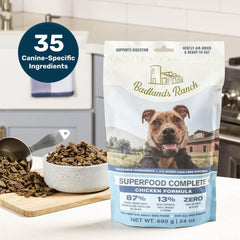 Badlands Ranch Superfood Complete, Air-Dried Adult Dog Food - High Protein, Zero Fillers, Superfood Nutrition by Katherine Heigl (11.5 oz., Premium Chicken)