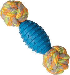Snugarooz Knot Yours Rope Dog Toy - Multi-Textured Braided Rope with Rubber Center - Durable Chew & Fetch Toy for Dogs of All Sizes - Made from Recycled Materials