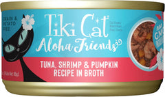 Tiki Cat Aloha Friends, Tuna, Shrimp & Pumpkin, Grain-Free & High Moisture, Wet Cat Food for All Life Stages