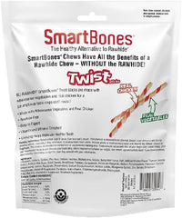 SmartBones Smart Twist Sticks, Rawhide Free Dog Chew Sticks, Made With Real Chicken, 50 Sticks