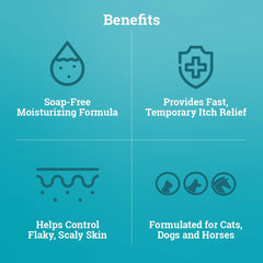 Elanco Relief Shampoo, temporary relief of itching and flaking, moisturizer for dry skin and coat, for dogs, cats and horses,