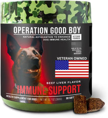 O.G.B. Operation Good Boy - SRE: Immunity Supplement for Pets - 90 Count Soft Chews - 12.7oz - Made Natural Ingredients - Veteran Owned