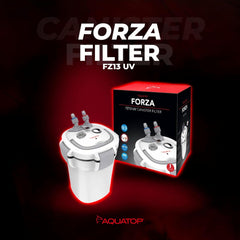 Aquatop Forza Premium Canister Filter – 13 Watts – 550 GPH Flow Rate – Ideal for 125-175 Gallon Fresh & Saltwater Tanks– Includes Filtration Media