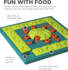 Outward Hound by Nina Ottosson Multipuzzle Level 4 Expert Dog Treat Puzzle for Enrichment, Blue