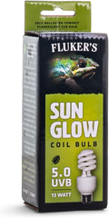 Fluker's Sun Glow 5.0 UVB Fluorescent Coil Bulb for Tropical Reptiles, Reptile Heat Light Stimulates Natural Synthesis of Vitamin D in Captive Reptiles