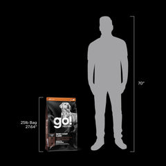 Go! Solutions Skin + Coat Care, Dry Dog Food, Large Breed Puppy Salmon Recipe with Grains, 25 lb Bag