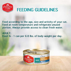 Chicken Soup for the Soul All Natural Premium Adult Wet Cat Food, Real Meat First Ingredient, No By-Products, Artificial Colors, Flavors or Preservatives, Chicken & Turkey Pate, 5.5oz (Pack of 24)