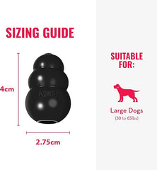 KONG Extreme Dog Toy - Fetch & Chew Toy - Treat-Filling Capabilities & Erratic Bounce for Extended Play Time Most Durable Natural Rubber Material - for Power Chewers