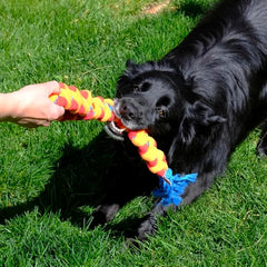 KONG Rope Rally Tug and Play Dog Toy - Woven Fleece Durable Toy for Shaking, Fetching, Tugging (Tug)