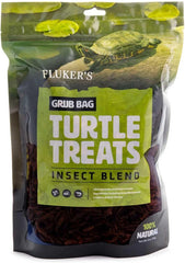 Fluker's Grub Bag Turtle Treats, Insect Blend, High Protein Freeze Dried River Shrimp, Crickets, and Mealworms, For Aquatic Turtles, Amphibians, and Reptiles