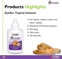 Zymox Zylafen Topical Solution for Reptiles, 1.25 oz. – Supports Healthy, Complete Shedding for Lizards, Snakes, Turtles & Frogs – Soothes Irritated Skin: Abrasions, Wounds, & Abnormal Shedding