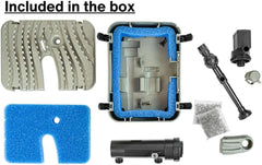 Sicce FILTRAPOND 1500 Complete Pond Filter with Fountain 396 GPH | Up to 800 Gallons Ponds | Recycled Plastic Case Clean Beautiful Water Garden | Submersible Sponge Pump UVC