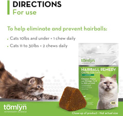 Tomlyn Natural Hairball Remedy Chews for Cats, (Laxatone) 60 Chews
