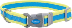 Coastal Pet - Pro - Reflective Adjustable Dog Collar, Aqua with Neon