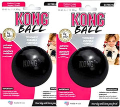 KONG - Extreme Ball - Durable Rubber Dog Toy for Power Chewers, Black