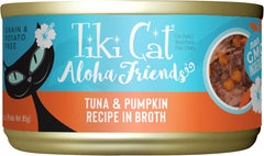 Tiki Cat Aloha Friends, Tuna & Pumpkin, Grain-Free & High Moisture, Wet Cat Food for All Life Stages