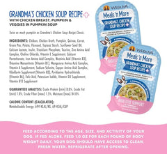 Weruva Meals 'n More Natural Wet Dog Food, Grandma's Chicken Soup Plus Digestive Support(Pack of 12)