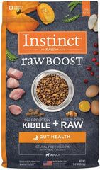 Instinct Raw Boost Gut Health, Natural Dry Dog Food with Freeze Dried Pieces, Grain Free Recipe - Real Chicken, 18 lb. Bag
