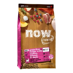 Now Fresh Grain-Free Dry Cat Food with Turkey, Salmon & Duck, Healthy Kibble for Adults Made with Real Meat & Fish, Chicken-Free, with Pumpkin & Probiotics for Sensitive Stomachs