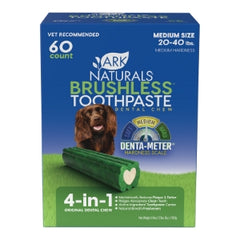 Ark Naturals Brushless Toothpaste, Dog Dental Chews, Freshens Breath, Unique Texture Helps Reduce Plaque & Tartar, 1 Pack