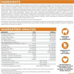 NutriSource Adult Dry Dog Food, Lamb Meal and Rice, 12LB