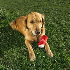 ZippyPaws - Squeakie Can, Stuffing Squeaker Plush Beverage Dog Toy - Zippy Cola, one size