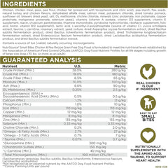 NutriSource Grain-Free Dog Food, Small Bites, Made with Chicken and Peas, 15LB, Dry Dog Food