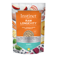 INSTINCT DOG FREEZE-DRIED LONGEVITY PUPPY GRAIN FREE CHICKEN 9.5OZ