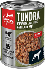 ORIJEN Real Meat Shreds, Grain-Free, Tundra Stew, Premium Wet Dog Food 12 PK, 12.8 Ounces