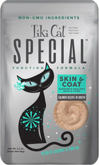 Tiki Cat Special Skin & Coat Mousse, Salmon Recipe, Specially Formulated with Omega Fatty Acids, Functional Wet Cat Food for Adult Cats