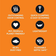 WORLD'S BEST CAT LITTER Low Tracking & Dust Control Multiple Cat Unscented 15-Pounds - Natural Ingredients, Quick Clumping, Flushable & Made in USA - Long-Lasting Odor Control & Easy Scooping