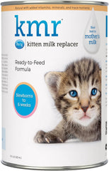 Pet-Ag KMR Kitten Milk Replacer Liquid - 11 oz - Ready-to-Feed Kitten Formula with Vitamins for Kittens Newborn to Six Weeks Old - Easy to Digest