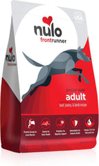 Nulo Frontrunner Dry Dog Food for Adult Dogs - Grain Inclusive Recipe with Beef, Barley, & Lamb - All Natural Pet Foods with High Taurine Levels - Animal Protein for Lean Strong Muscles