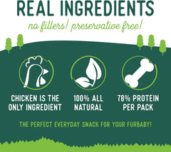 Beg & Barker Chicken Jerky for Dogs - Dog Training Treats - Natural Dog Treats Made in The USA - Grain Free, Diabetic-Friendly, High Protein, Sugar-Free