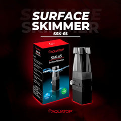 Aquarium Surface Skimmer 65 GPH Flow Rate – Efficient Waste Removal – Ideal for Tanks Up to 100 Gallons – Ideal for Freshwater & Saltwater Compatible