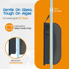 Flipper Cleaner FL!PPER Flipper Cleaner Float - 2-in-1 Floating Magnetic Aquarium Glass Cleaner - Fish Tank Cleaner - Scrubber & Scraper Aquarium Cleaning Tools - Floating Fish Tank Cleaner