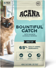 ACANA Bountiful Catch Dry Cat Food for Adult Cats, Salmon and Whole Herring Recipe, Fish Cat Food