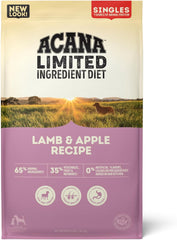 ACANA Singles Limited Ingredient Dry Dog Food, Grain Free Lamb & Apple Dog Food Recipe