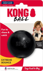 KONG - Extreme Ball - Durable Rubber Dog Toy for Power Chewers, Black