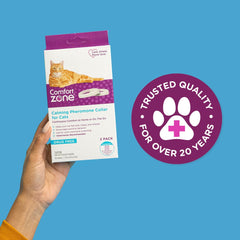 Comfort Zone Cat Calming Collar : 30-Day Calming Collar; Cat Pheromones Help Anxiety, Reduce Stress, Urine Marking, Scratching; Indoor or Outdoor Cats; Long-Lasting