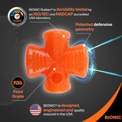 BIONIC Stuffer Treat Dog Toy - High-Visibility Treat Dispenser, Great for Redirected Chewing