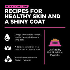 Go! Solutions Skin + Coat Care, Grain-Free Wet Cat Food, Minced Chicken with Gravy Recipe for Sensitive Skin, 6.4 oz