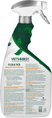 HERO PET Vet's Best Natural Indoor Flea and Tick Spray – Dog Flea and Tick Treatment for Home, Plant-Based Formula with Natural Oils, Kills Fleas, Eggs & Ticks on Contact, Made in USA, 32 oz