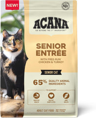 ACANA Senior Entree Dry Cat Food for Senior Cats (7+ Years), Free Run Chicken and Turkey Recipe
