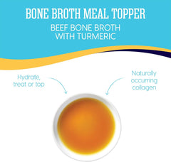 Solid Gold Beef Bone Broth for Dogs - Grain Free Dog Food Topper Rich in Collagen and Superfoods - Nutrient Dense Dog Gravy Topper for Dry Food - Promotes Gut Health and Hydration - Single 8-oz