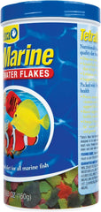 TetraMarine Large Saltwater Flakes, Nutritionally Balanced Fish Food for Saltwater Fish, 5.65 oz