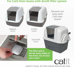 Catit Airsift Dual Action Air Purifier Pad – Two Media Filter to Keep Litter Box Odors at Bay
