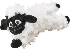 SPOT Baa Baa Black Sheep Plush Dog Toy - Cute and Cuddly Fleece Toy with Squeaker, Black and White Lamb